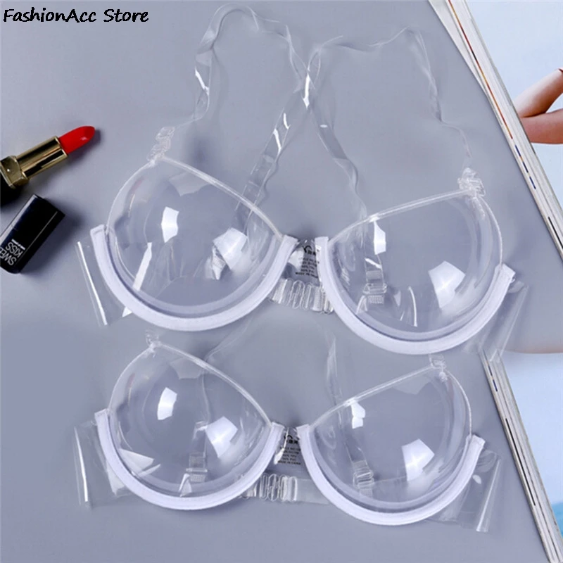 3/4 Cup Transparent Clear Push Up Bra Ultra-thin Strap Invisible Bras Underwear New Sexy Women