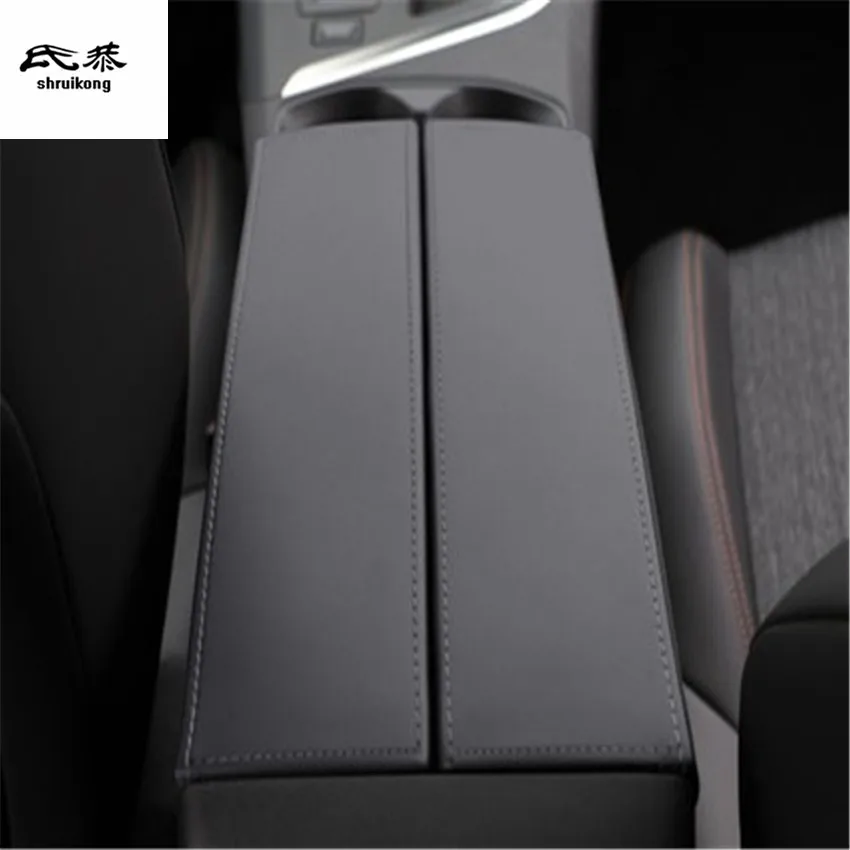 1set Car sticker for 2016-2019 Citroen C5 AIRCROSS Microfiber Leather car accessories armrest box protection cover