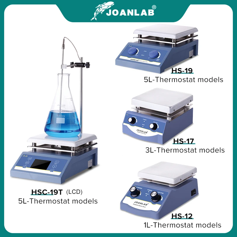 Imagem -02 - Joanlab Aquecimento Agitador Magnético Placa Quente Agitador de Laboratório com Visor Digital Misturador Equipamento de Laboratório 1l 3l 5l 110v 220v com Barra de Agitação