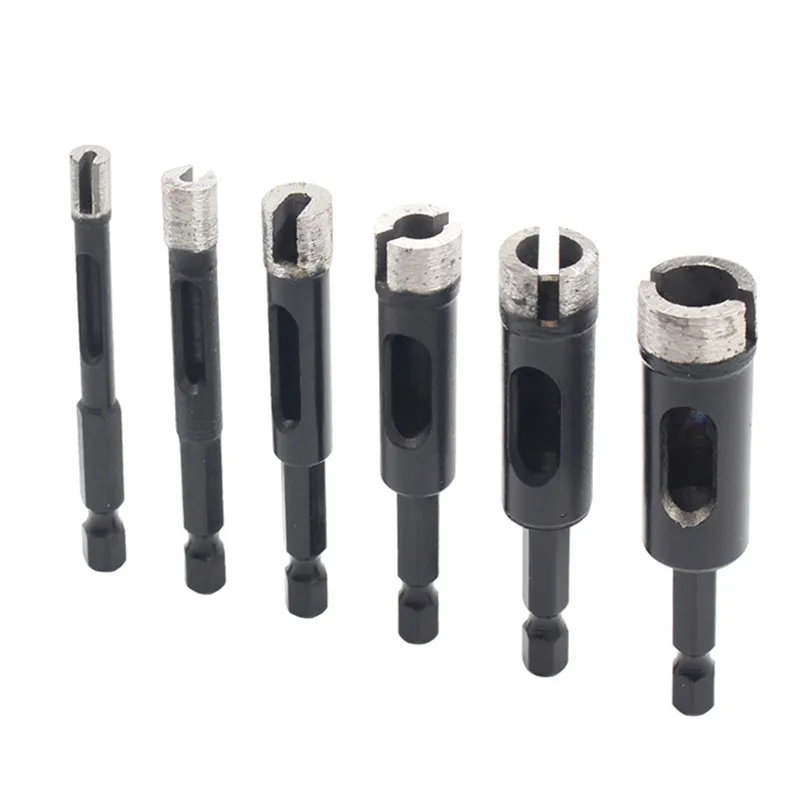 Marble Granite Glass Hole Opener Drill Bits 6/8/10/12/14/16mm Hexagonal Shank Sintered Brazed Diamond Ceramic Tile Drill Bit