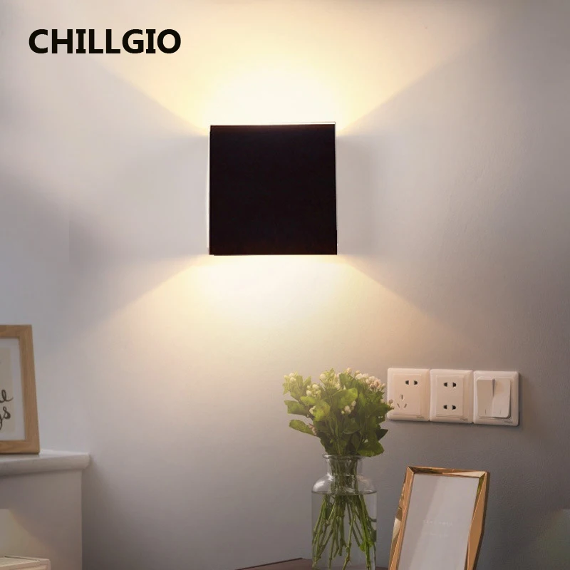 CHILLGIO Wall Lamps Outdoor Waterproof IP65 Internal Yard Bright Lighting Home Decoration External Indoor Led Aluminum Lights