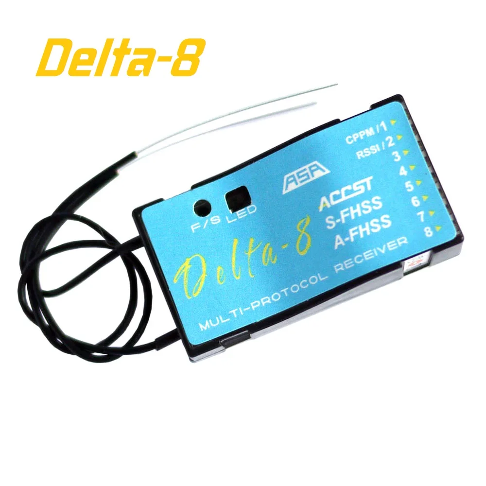 

FrSky Delta-8 2.4Ghz Multi-Brand Receiver 8CH PWM PPM D8/V8 Futaba S-FHSS/FHSS Hitec AFHSS Compatible For DJT DFT XJT Jumper