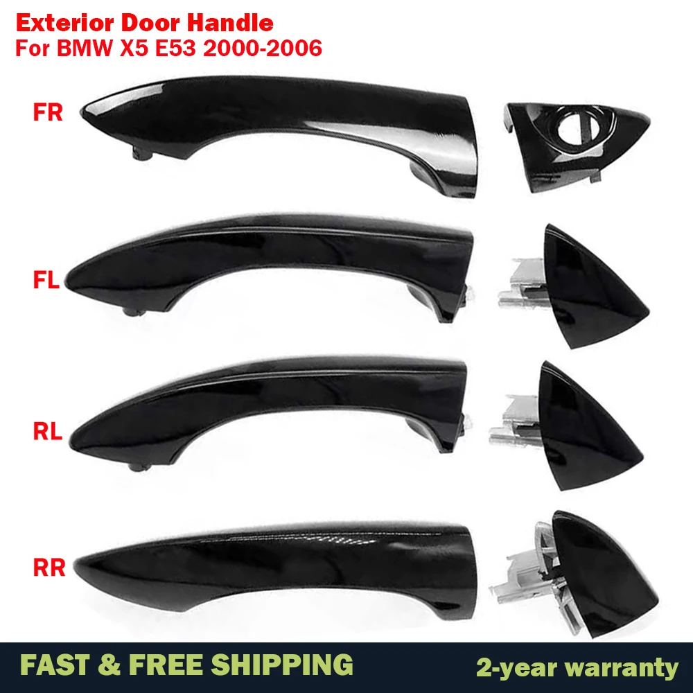 Car Exterior Door Handles Car Right Side Door Handle Outer Outside RHD For BMW X5 E53 2000-2006 ABS Car Accessories