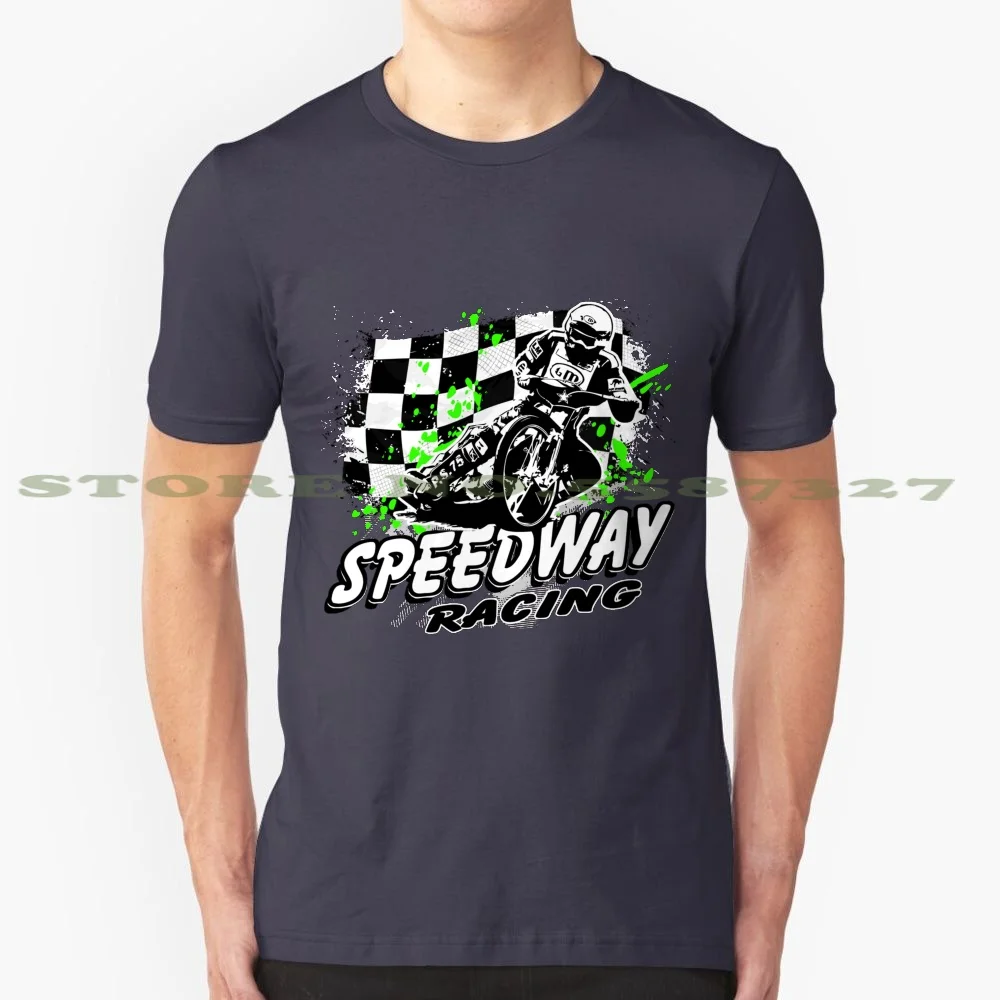 Speedway Racing 100% Pure Cotton T-Shirt Motorcycle Racing Motorsport Motorcyclist Icespeedway Dirt Track Jawa