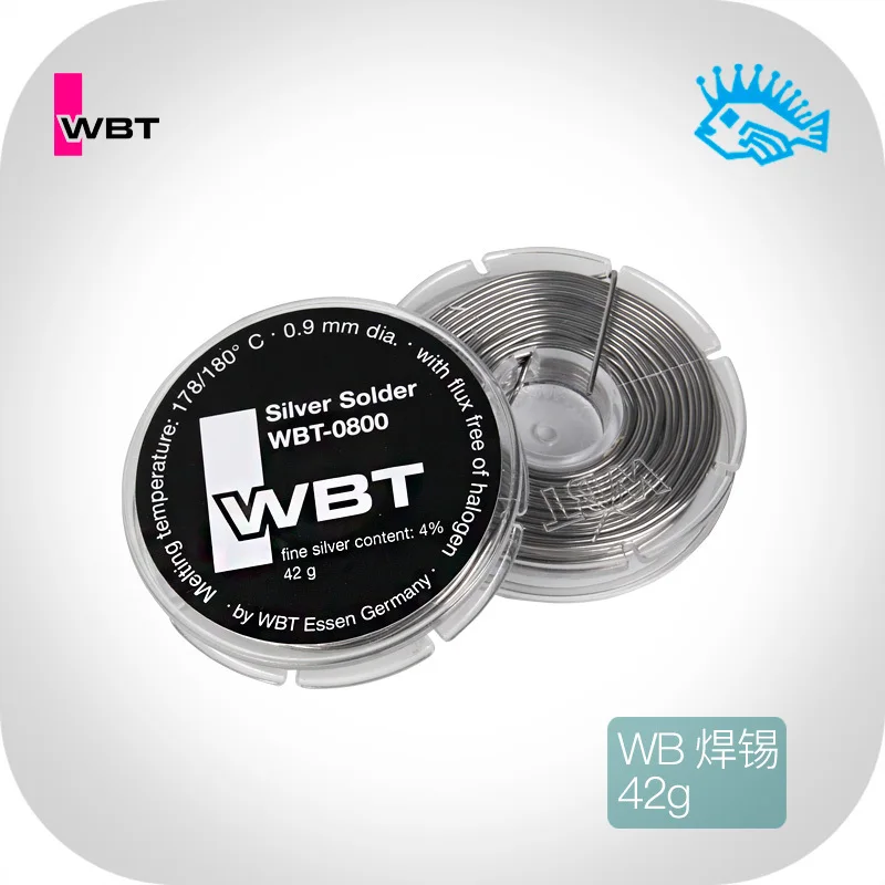 

Original Germany WBT-0800 Silver 4% Audio Fever DIY Solder Wire diameter 0.9mm 42g whole roll