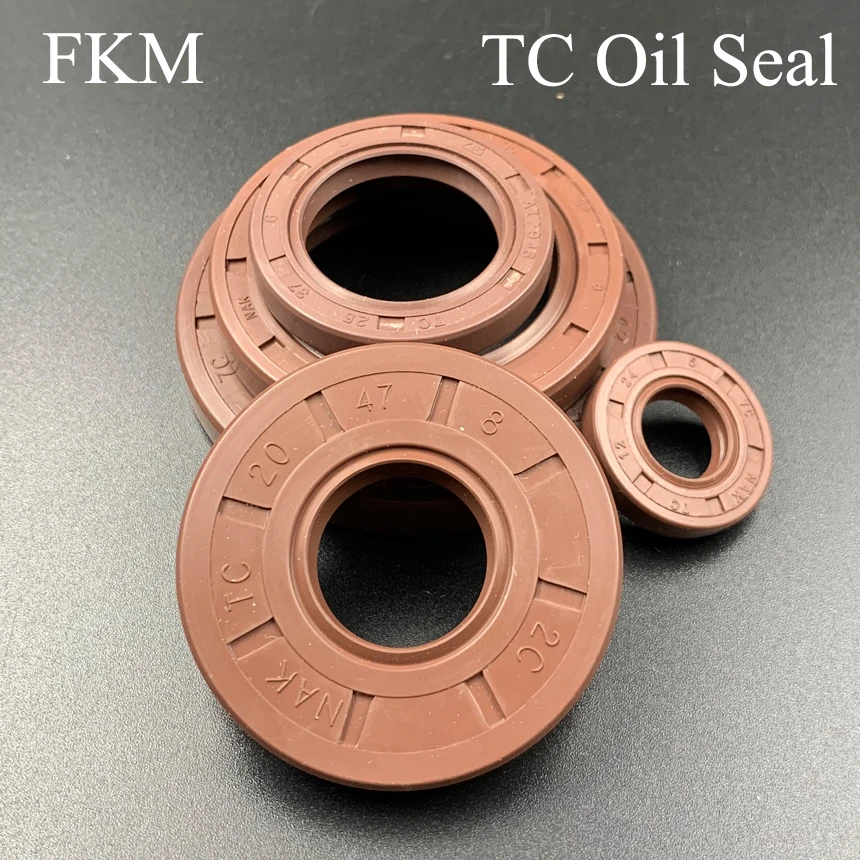 

55*75*8/10/12 55x75x8/10/12 Brown Fluoro FKM Fluorine Rubber Spring Double Two Lip TC Ring Gasket Radial Shaft Skeleton Oil Seal