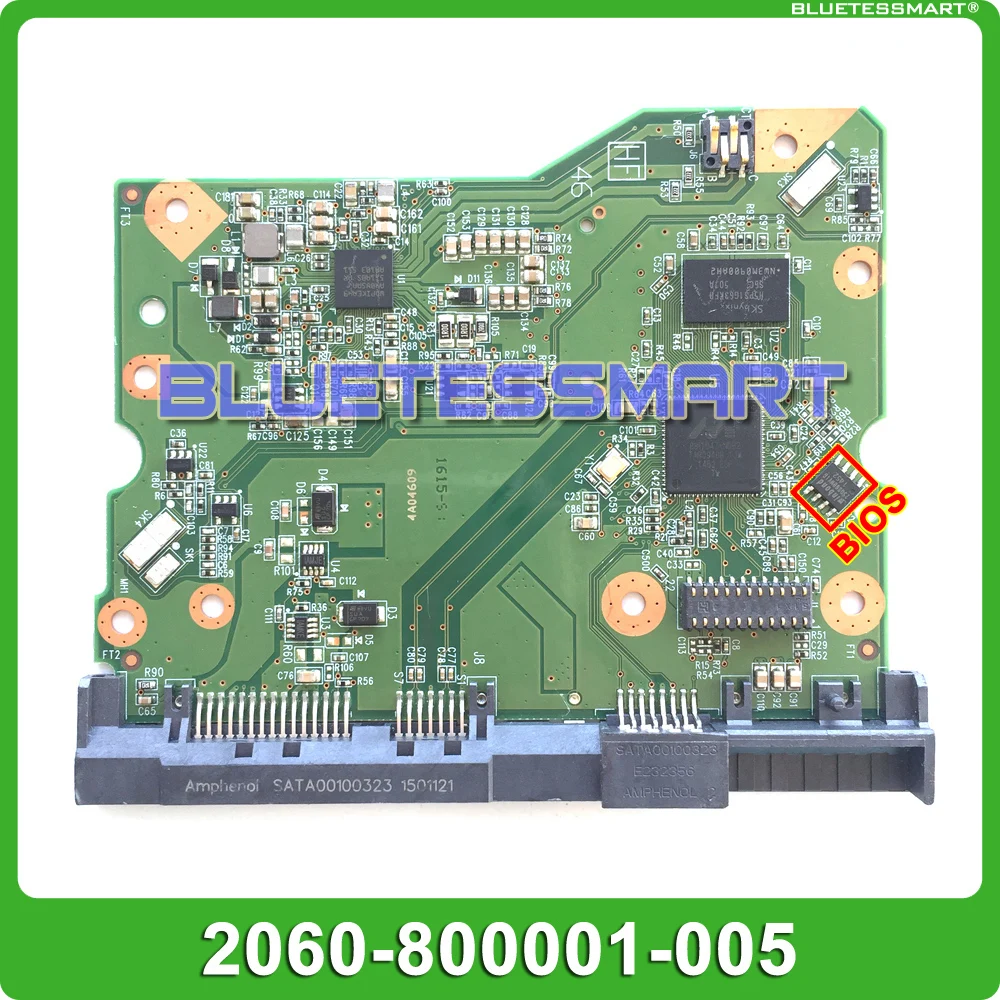 HDD PCB board controller 2060-800001-005 for WD 3.5 SATA hard drive repair data recovery 800001-004 WD60EFRX WD60PURX