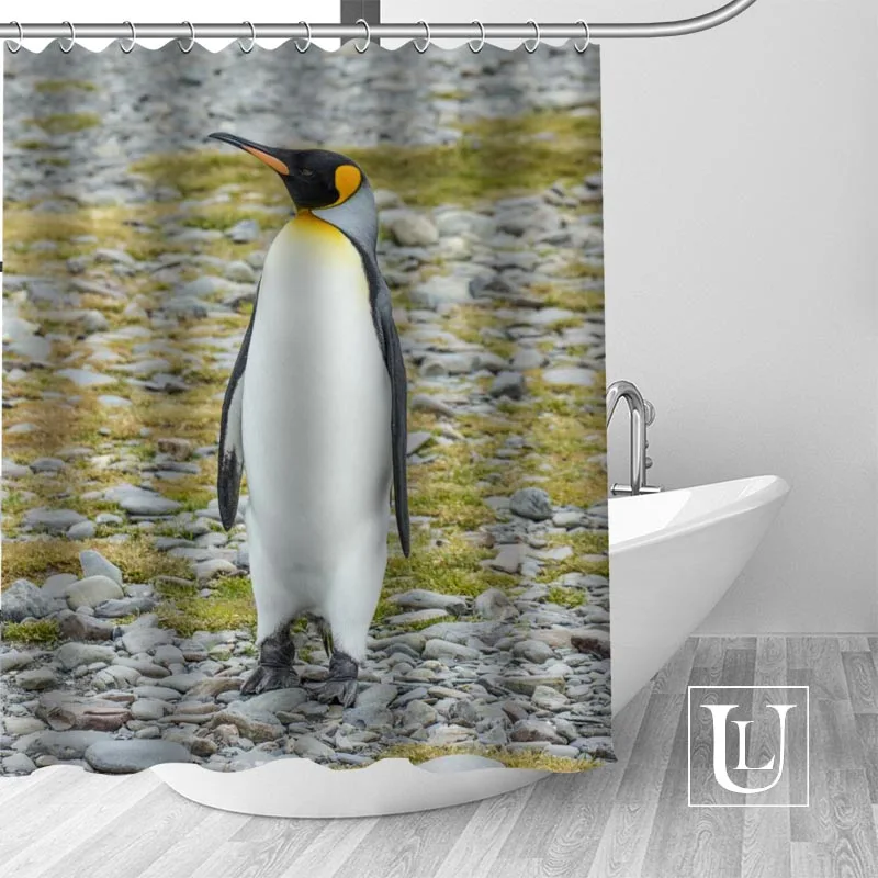 Custom penguin Bath Curtain Fabric Modern Shower Curtain bathroom beautiful Curtains Bath decor