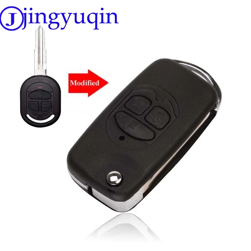 

jingyuqin 10p Modified Folding Remote Key Shell For Chevrolet Buick Excelle 2005-2018 3 Buttons Car Key Shell Cover Case
