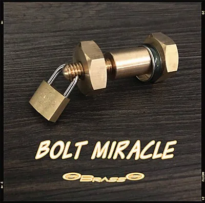 Bolt Miracle (Brass) Close Up Magic Tricks Gimmick Ring Come Into Bolt Magia Magician Party Bar Illusions Props Mentalism Funny