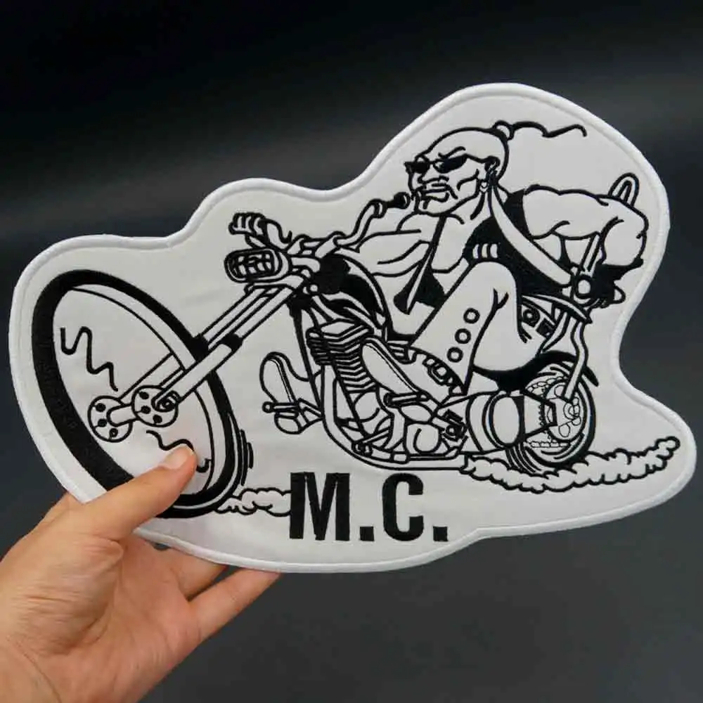 Mongols Nomad MC Large Embroidery Punk Biker Patch Sticker for Clothing Apparel Accessories Badge