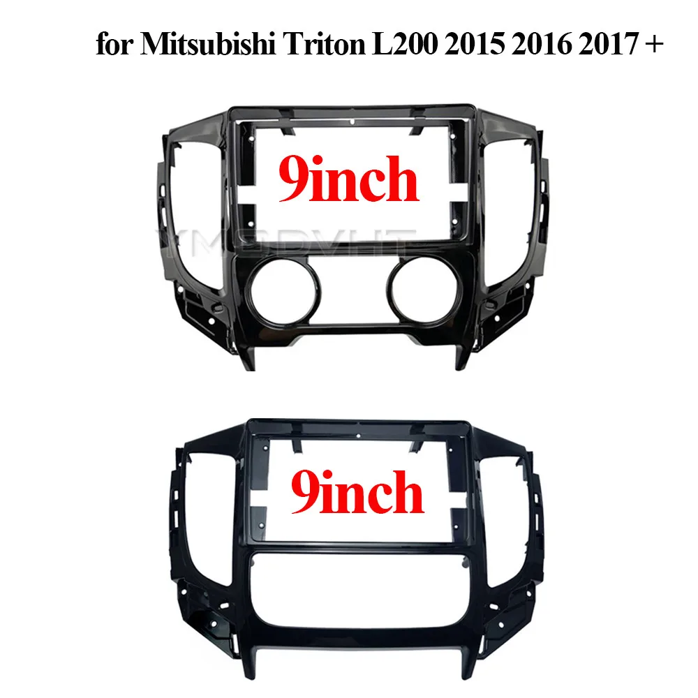 

9inch Car Radio Fascia for Mitsubishi Triton 3 L200 2015-2019 DVD Stereo Panel Dashboard Frame Installation Trim Kit