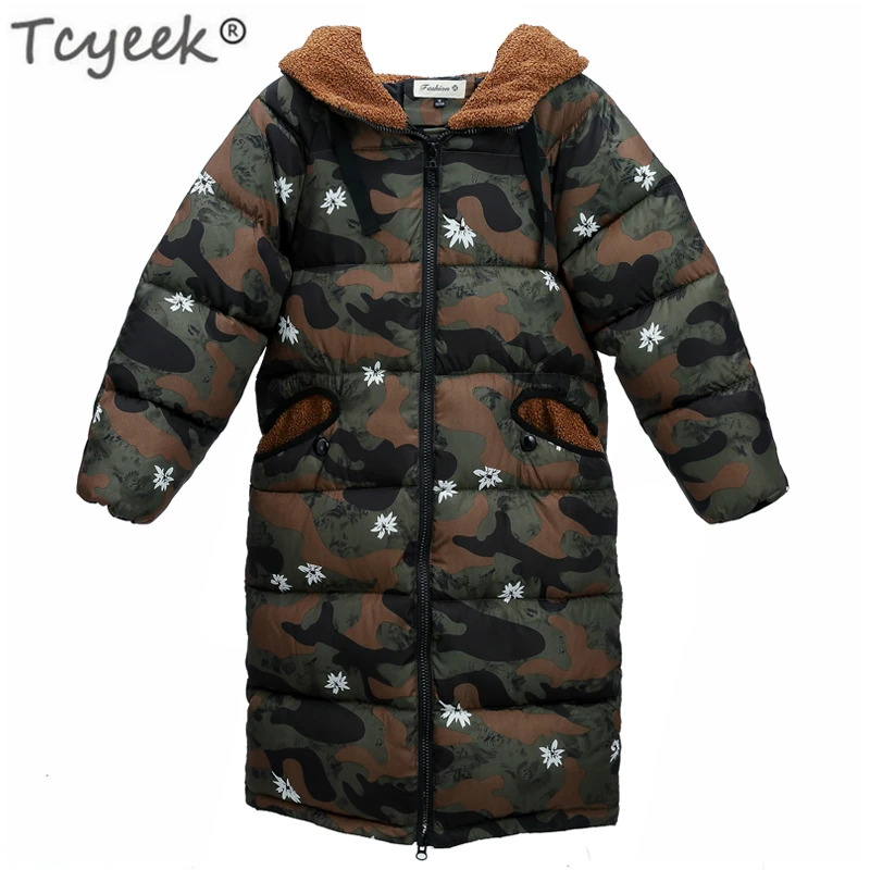 Winter 2021 New Parkas Jacket Women Thick Down Cotton Padded Warm Coat Female Hooded Camouflage Top Chaqueta Mujer LWL907