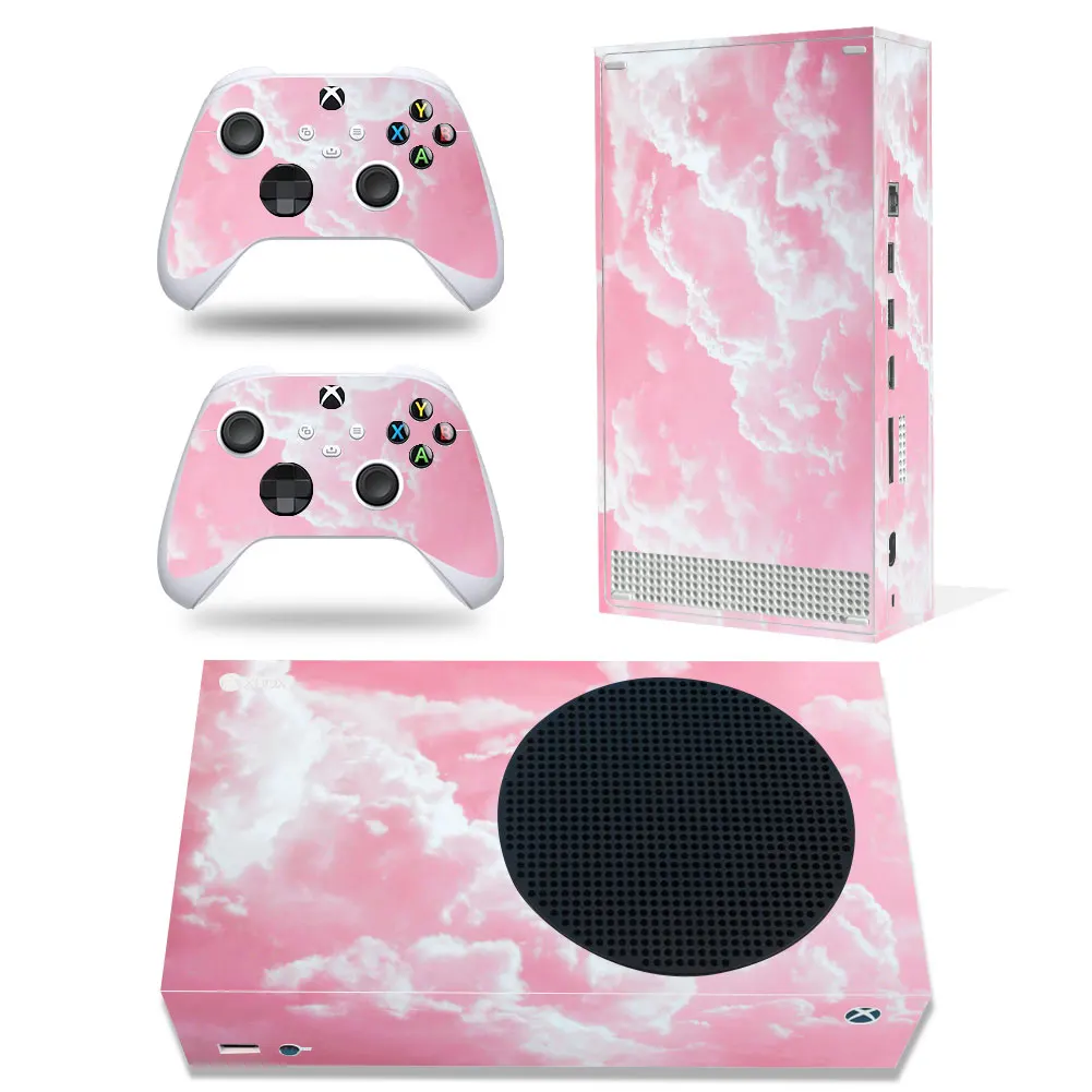 GAMEGENIXX Skin Sticker Pink Design Vinyl Wrap Cover Full Set Compatible with X-box Series S Console and 2 Controllers