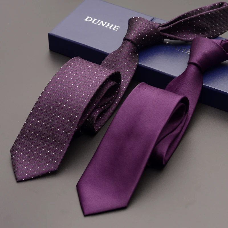 High Quality 2022 New Formal Wedding Ties for Men Slim 6cm Necktie Designers Brand Coffee Black  with Gift Box