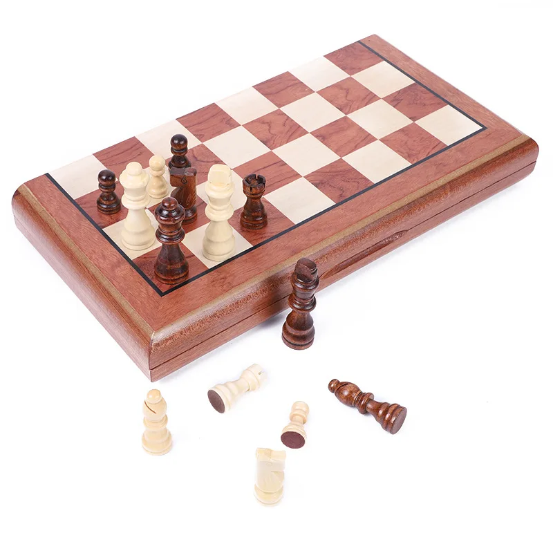 Factory Direct Sales Solid Wood Chess Magnetic Wood Chess Hot Sale 15 Inch Chess