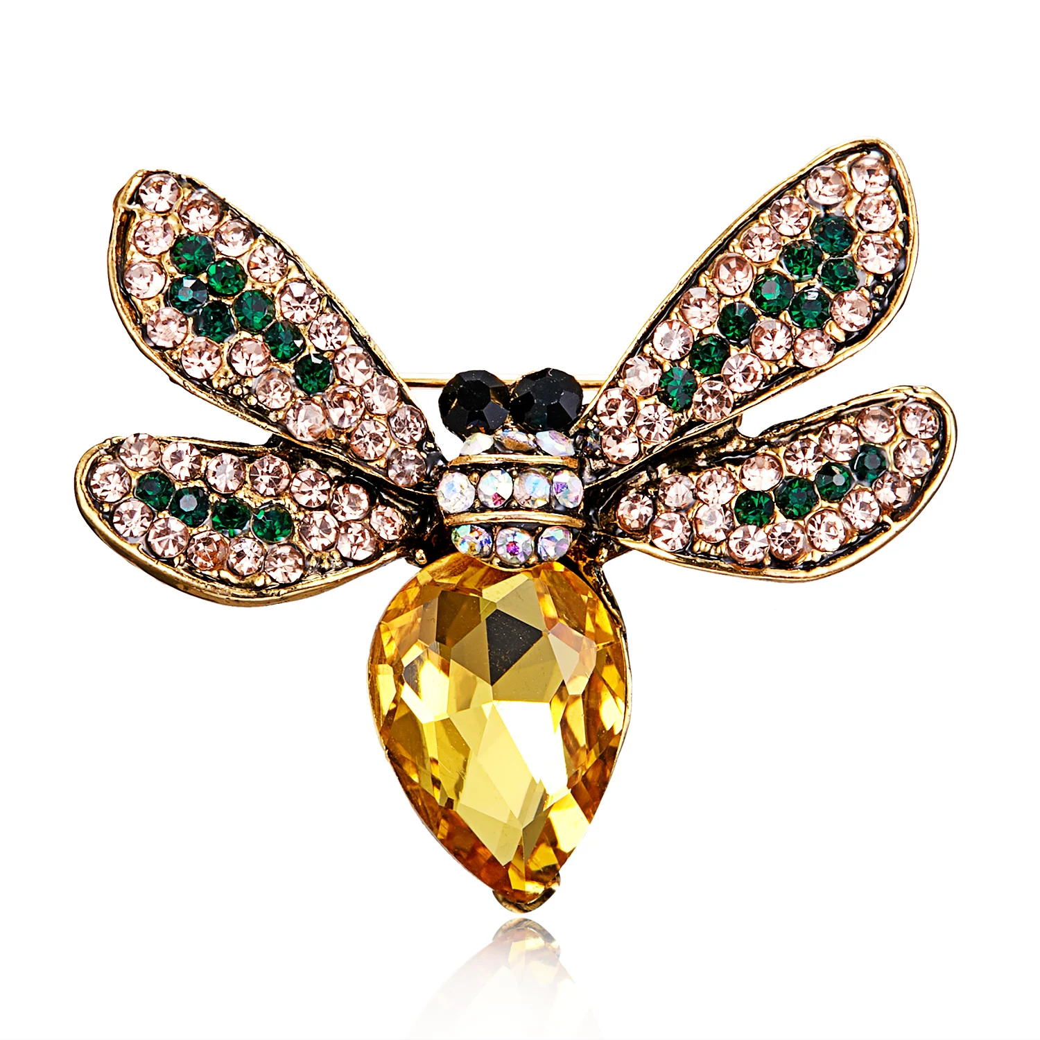 Rinhoo Zarte Kleine Biene Brosche Kristall Strass Insekt Ant Fliegen Bee Tier Honigbiene Emaille Pins Broach Nadel Abzeichen Geschenke – Detail 27