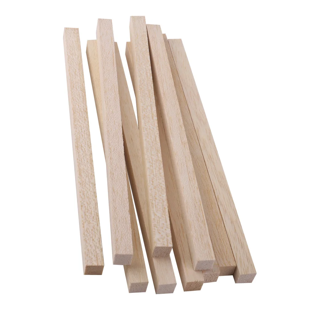 20pcs Craft Sticks  Rods Balsa Wooden Wood Working 200mm X 10mm