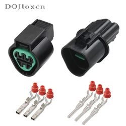 1/5/10/20/50 Sets 3 Pin Waterproof Electrical Auto Black Connector Plug Automotive Kum Wiring Socket PB621-03020 PB625-03027