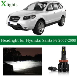 Bombilla Xlights para Hyundai Santa Fe 2007 2008 Faros delanteros LED de haz alto bajo Canbus Faros delanteros para automóviles Accesorios de iluminación de luz 12V 24V 6000K Blanco