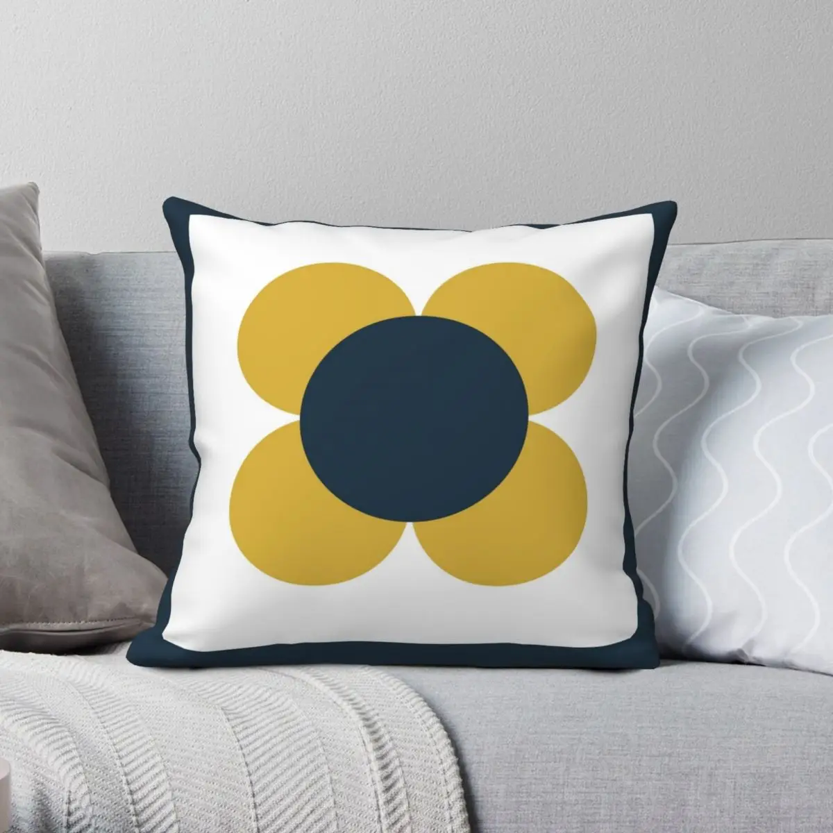 Retro Flower Minimalist Scandi Floral Pillowcase Polyester Linen Velvet Pattern Zip Decor Pillow Case Sofa Seater Cushion 45x45