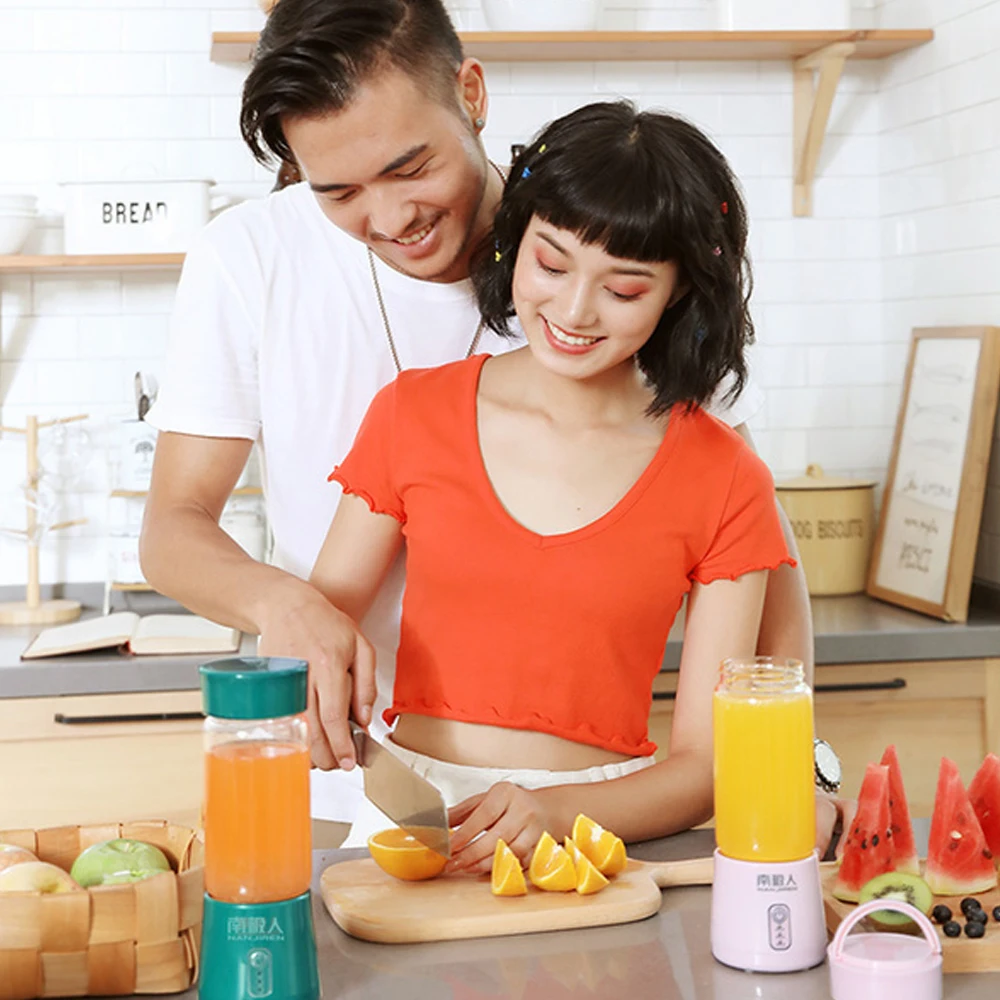 Nanjiren-batidora portátil USB, exprimidor eléctrico de frutas, batidora de mano, miniprocesador de alimentos recargable, taza de jugo