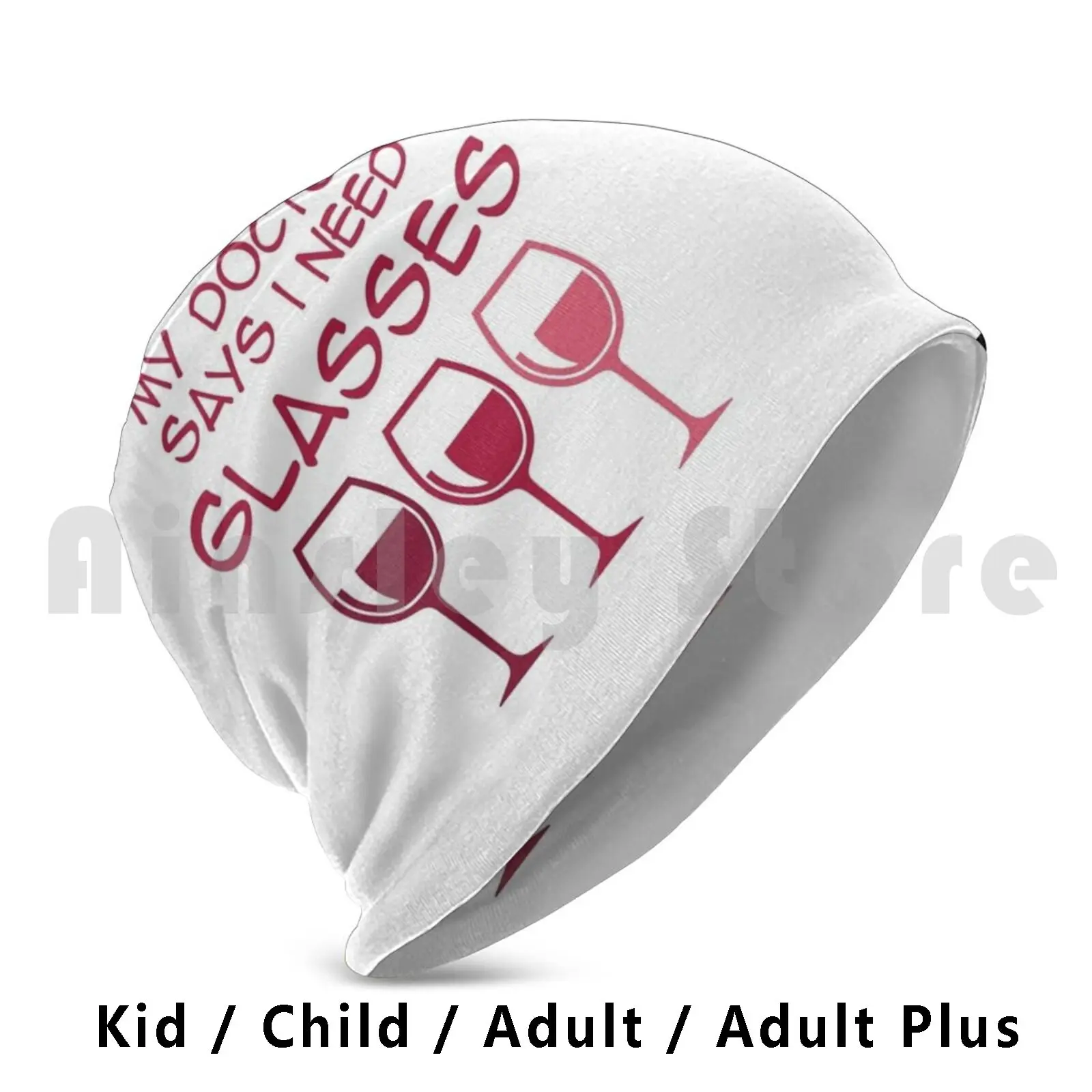 I Need Glasses Beanie Hedging Cap DIY Print Cushion Glasses, Wine Oculist Medical Drink Glasses Specs Glass Optician Drinking