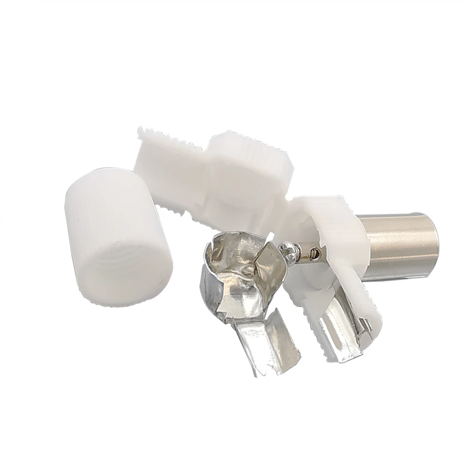 4Pcs 90 Degrees Right Angle TV Plug Jack Solder-free Connector For Antenna Male and Female RF Coaxial Antennas