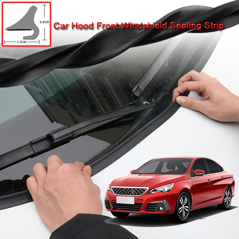 

For Peugeot 308 2014-2020 DIY Car Seal Strip Windshied Spoiler Filler Protect Edge Weatherstrip Strips Sticker Auto Accessories