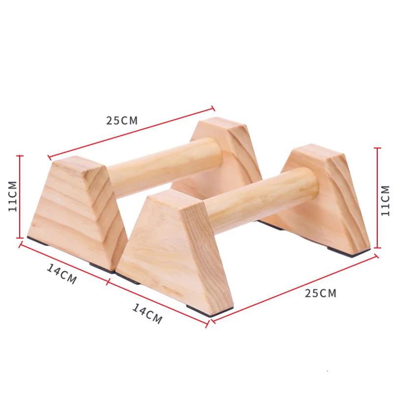 

25cm Wooden Calisthenics Handstand Gym Exercise Training Parallel Bar 1 Pair Fitness Sport Push Up Stands Double Rod Bracket