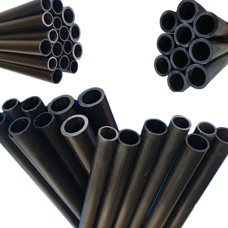 2Pcs/Lot Black Glass Fiber Tube OD 3mm 4 5 5.8 6 6.5 7 8 9.5 10 12 12.5 12.7 14 16 20 25mm Hollow Fiberglass Rod Length 500mm