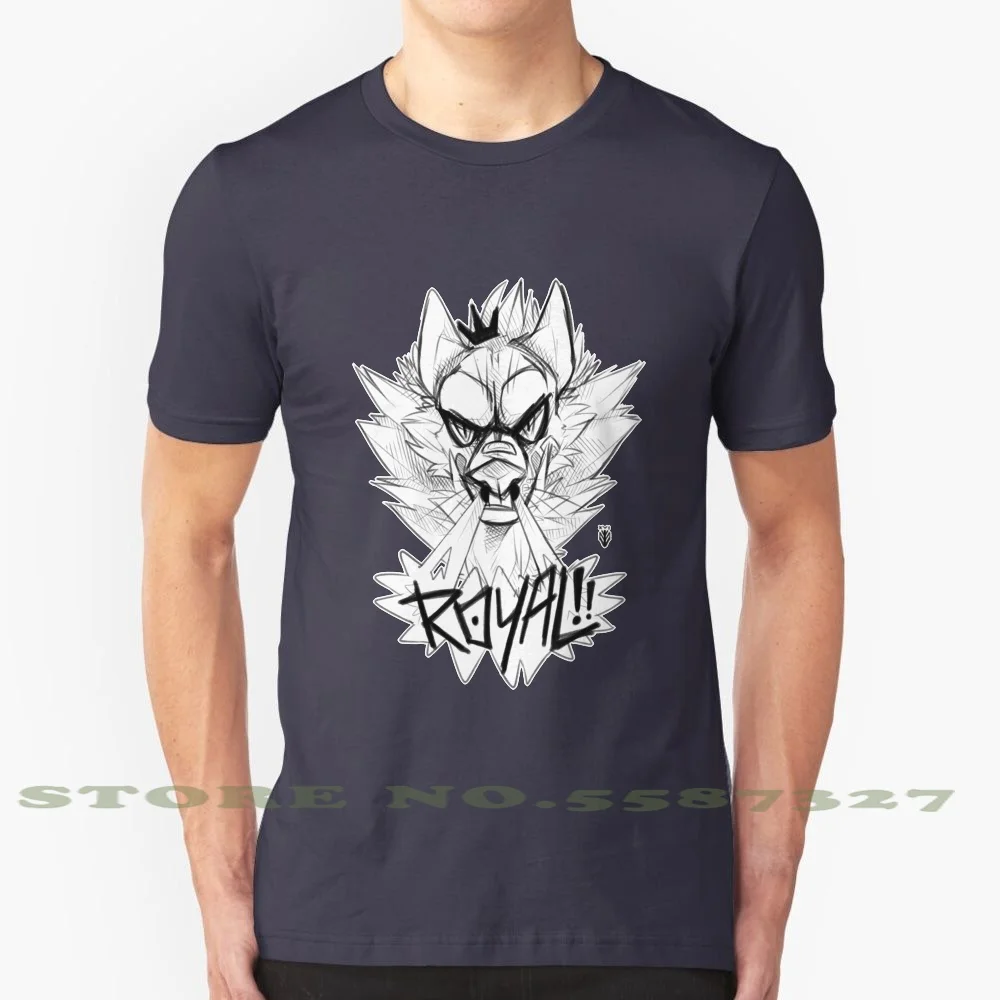 Royal 100% Baumwolle T-Shirt Hund Rauch Royalty Royal King Queen