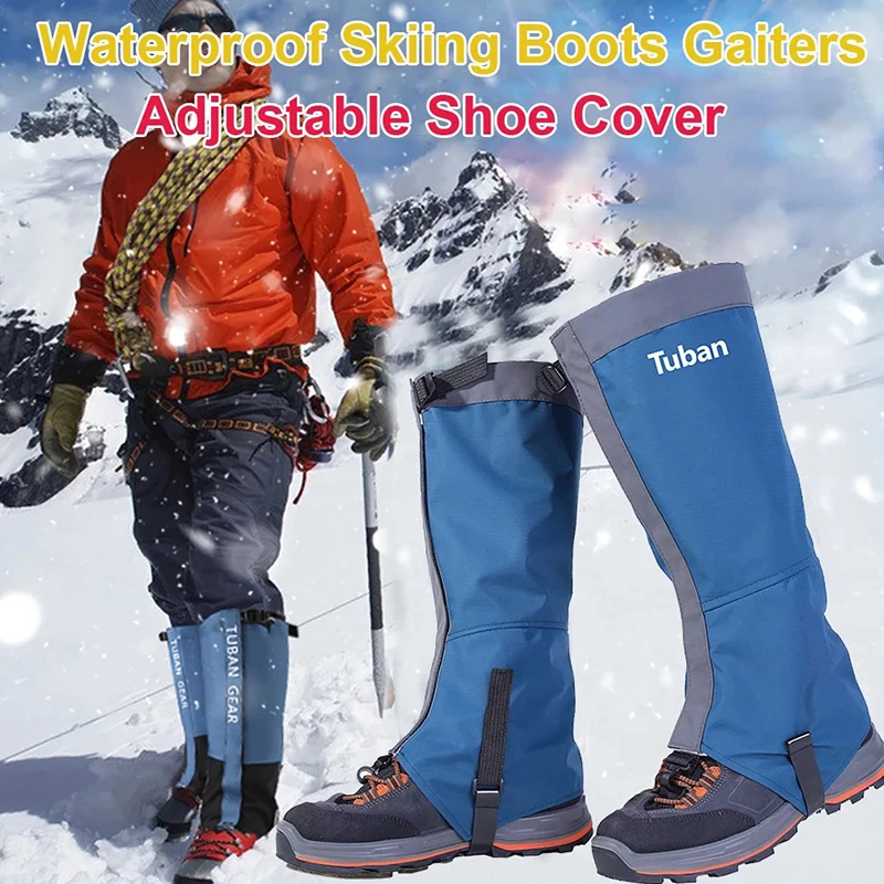 Outdoor Durable Waterproof Highly Breathable Hiking Climbing Hunting Double-Deck High Gaiters Snow Legging Wraps