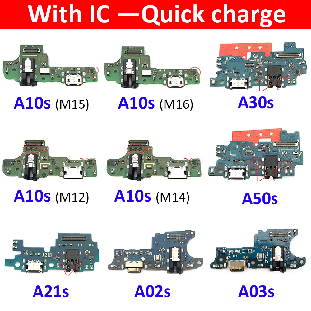 10Pcs USB Charger Charging Port Dock Connector Board Flex Cable For Samsung A10S A20S A30S A50S A21s A12 A02s A03s A03 Core