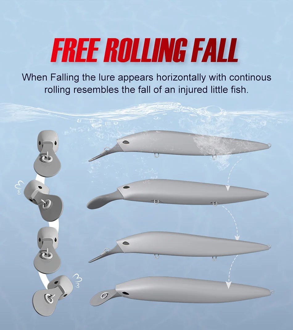 Noeby Sinking Minnow Angelköder 137 mm 41 g Wobbler Jerkbait Heavy Game Künstlicher harter Köder Seebarsch Salzwasser-Angelköder – Detail 6