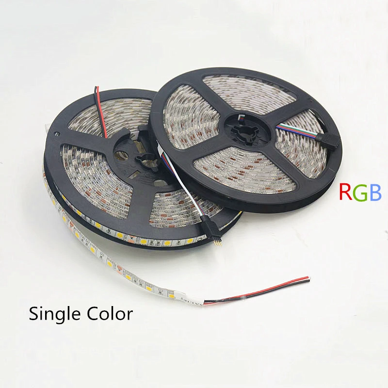 5M/10M RGB LED Strip Light 5m a Roll LED Ribbon 60LEDs/m SMD 2835 DC12V Waterproof Flexible Tape 12V White for Home Decoration