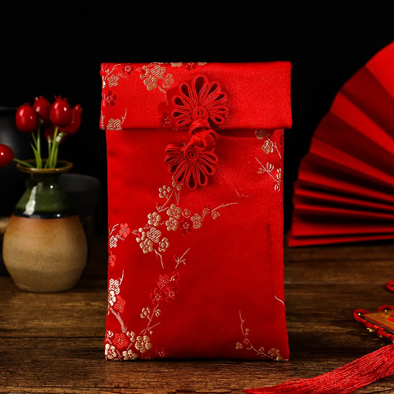 Brocade Red Envelope Personality Money Pocket New Year's Blessing Bag Chinese Wedding Birthday Spring Festival Million Hongbao