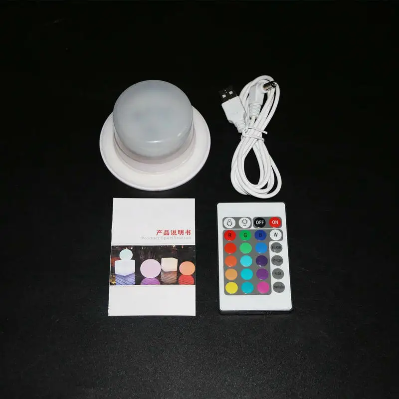 Remote Controlled Rechargeable RGB Light Base Waterproof 5050SMD LED Module Hanging 16 Colors Furniture Mood Light Under Table