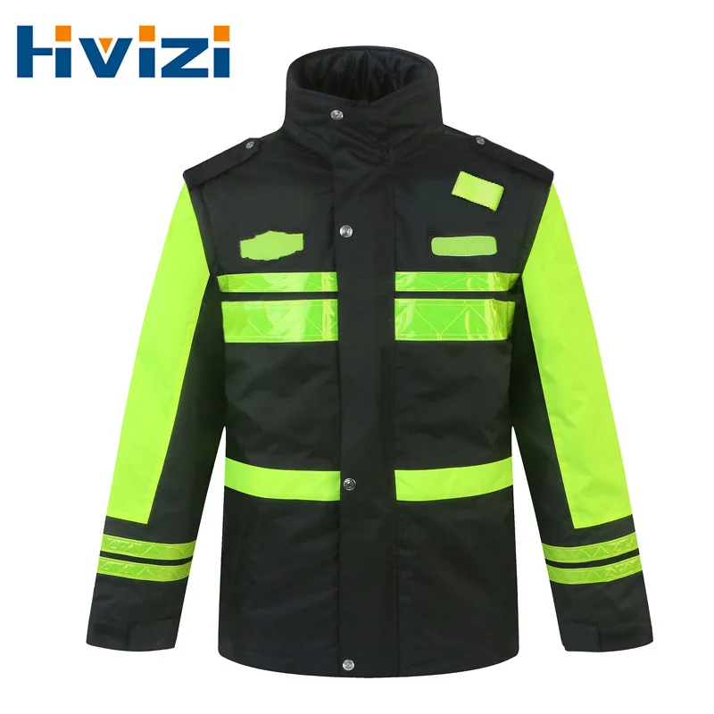 

High Quality Mens Warm Coat Safety Reflective Thick Reflective Cotton Coat Windproof Outdoor Jacket