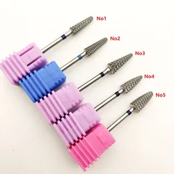 Punta per trapano per unghie in carburo di tungsteno fresa per Manicure elettrica attrezzatura per macchine cuticola pulita fresa accessori per Pedicure strumenti