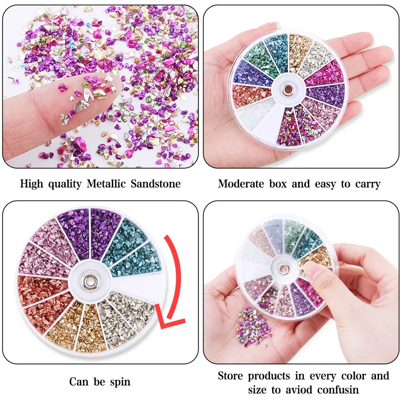 Epoxy Resin Colorful Metallic Sandstone Nail Art Gravel Filling Material UV Resin Epoxy Mold Filler For DIY Jewelry Making Tools view 5
