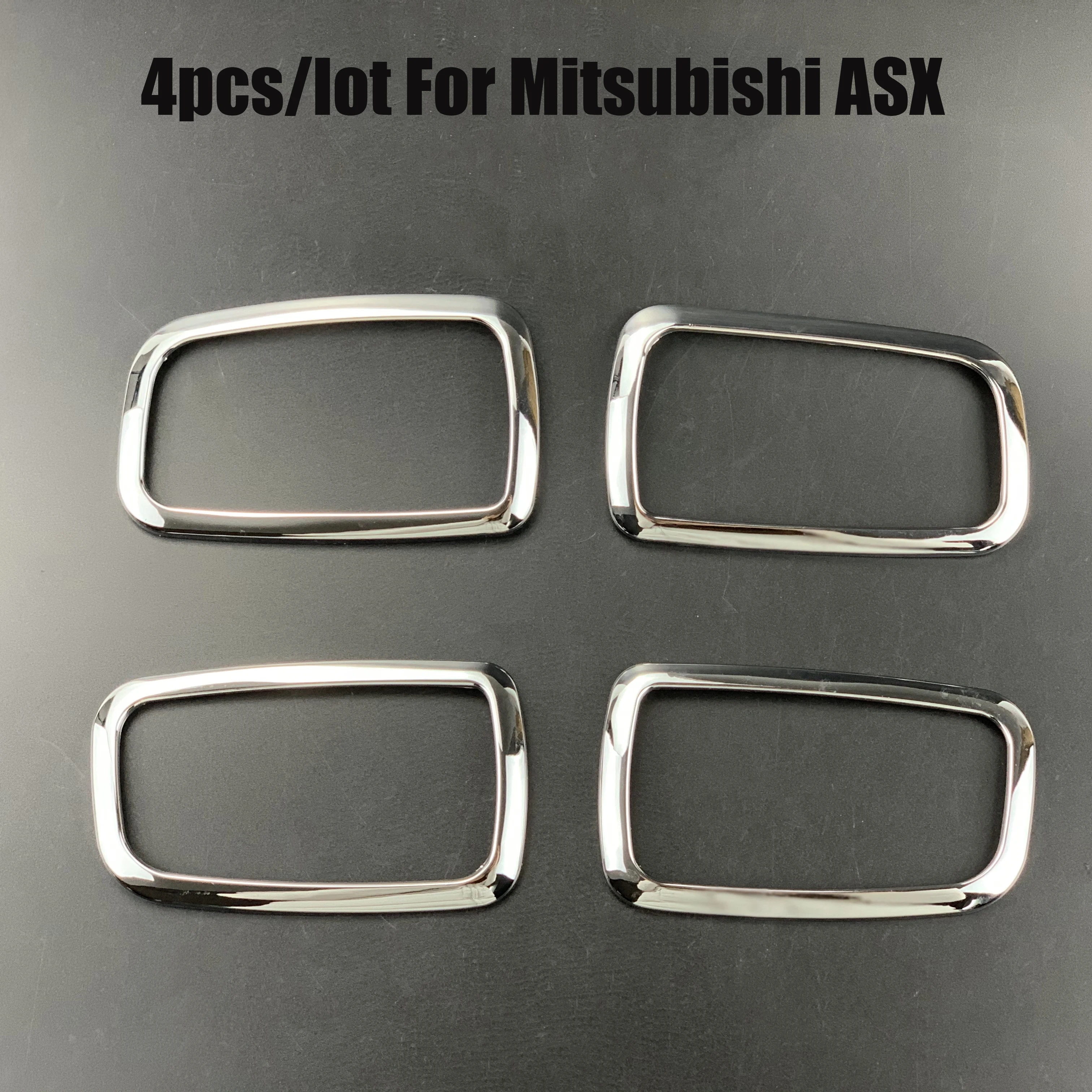 For Mitsubishi ASX ABS Chrome trim Internal handle bowls decoration ring Sticker 4 pcs / lot auto Accessories