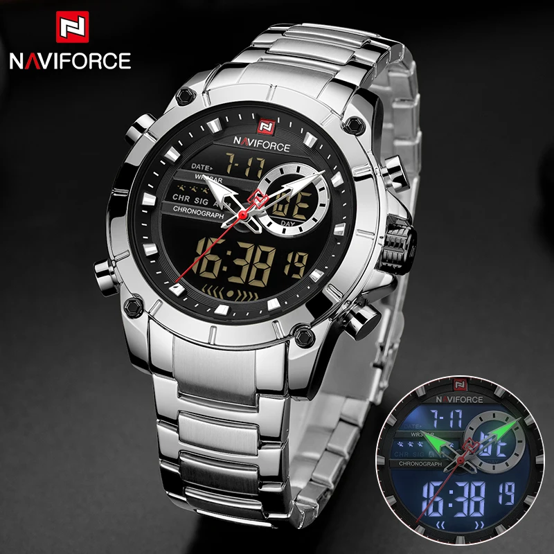 Relogio Masculino NAVIFORCE Top marque hommes montres mode luxe montre à Quartz hommes militaire chronographe sport montre-bracelet