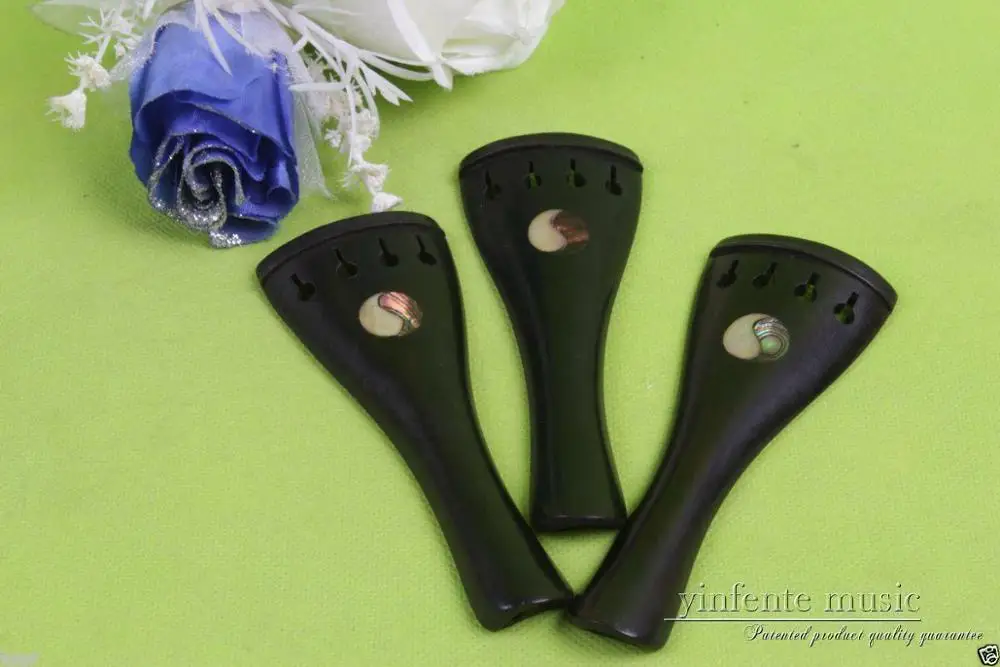 

3pcs violin tailpiece 4/4 ebony violin parts Top grade inlay New yinfente #530