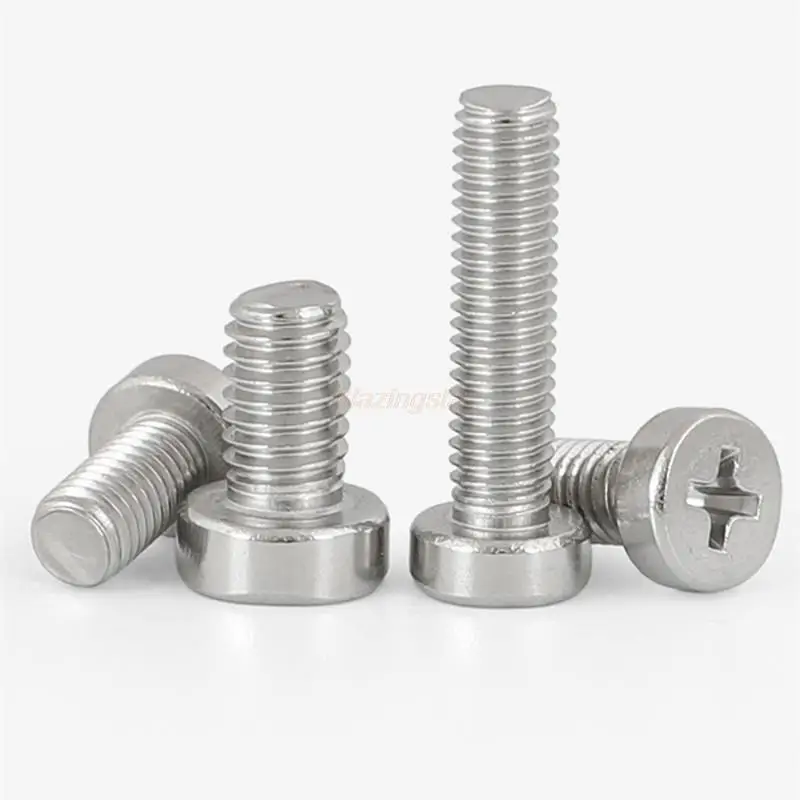 

10/50X M2.5 M3 M4 M5 304 A2-70 stainless steel GB822 Phillips Cheese Head Screw Cross Thin Low Short Cap Round Column Head Bolt