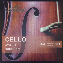 NEW  High quality Alice CELLO Strings  AWR31 Rope Core Formulated for excellence 4/4 Meddium Tension set
