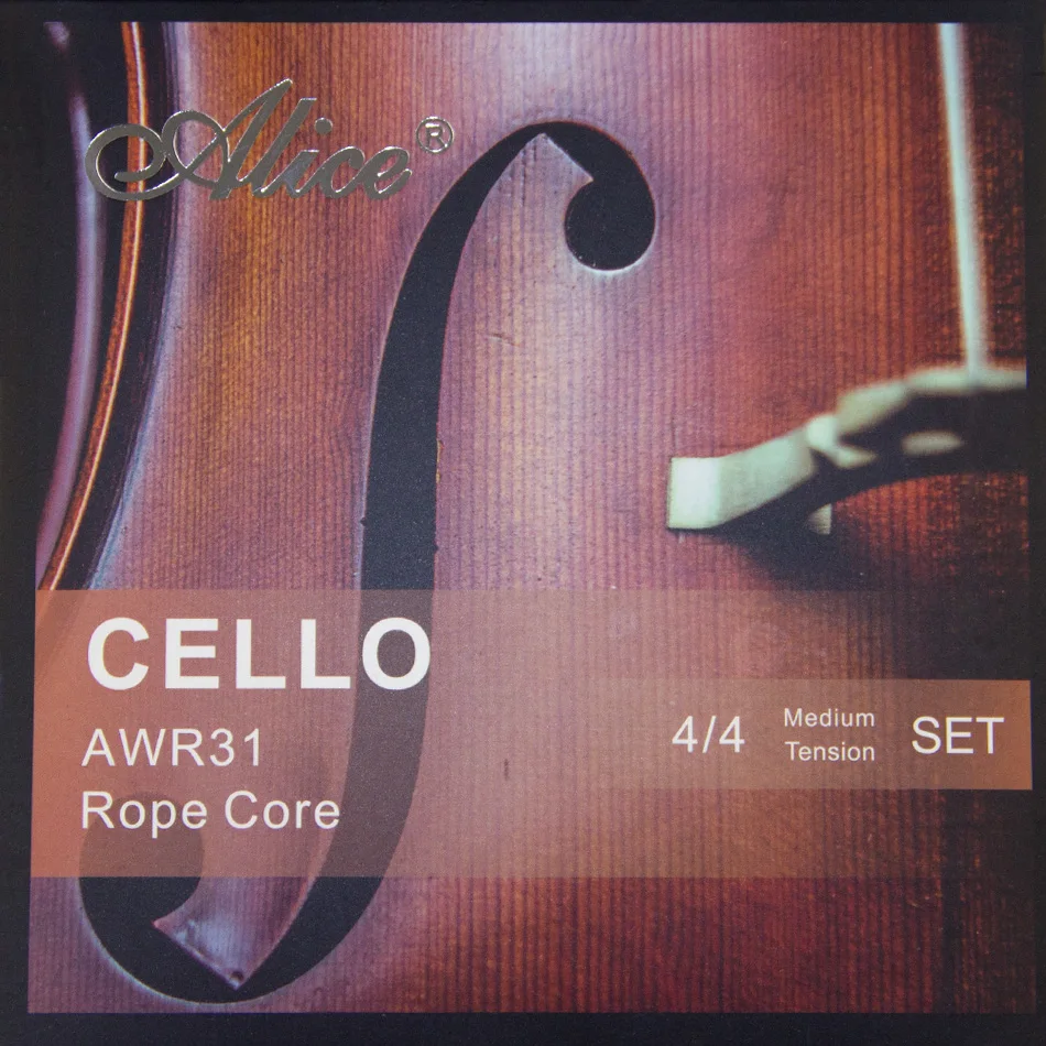 NEW  High quality Alice CELLO Strings  AWR31 Rope Core Formulated for excellence 4/4 Meddium Tension set