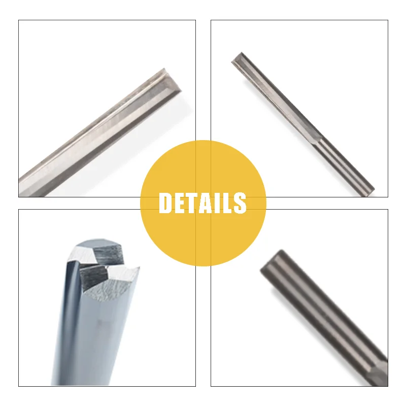UCHEER 5pc 3.175mm due flauti frese dritte per legno frese per incisione CNC frese in metallo duro utensili fresa
