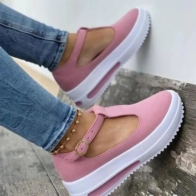 Women&#39;s Sandals 2021 New High Heels Extra Large 43 Thick Soled Slippers Slope Heels Women&#39;s Summer Mujer Buckle Flip Flops