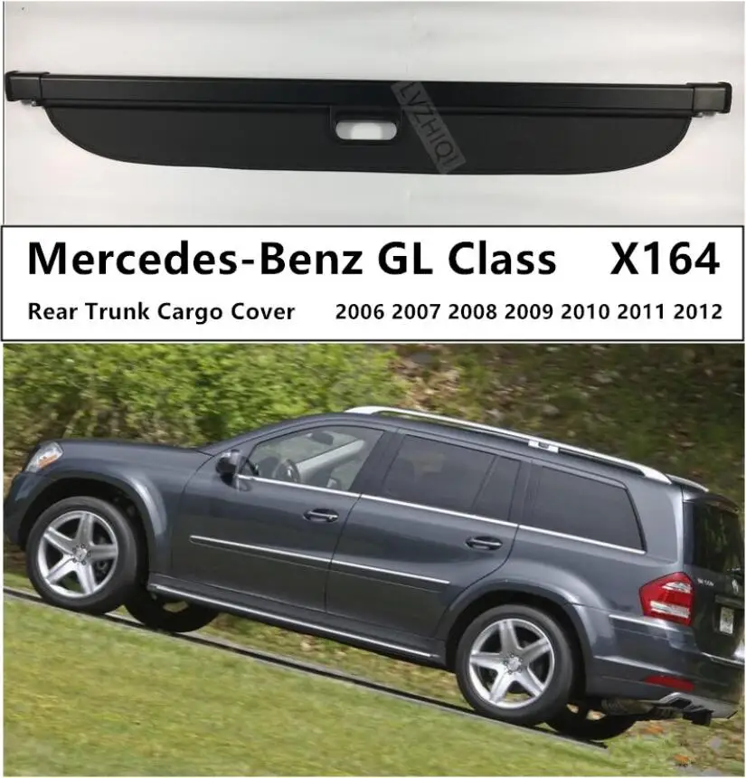 

For Rear Trunk Cargo Cover For Mercedes-Benz GL Class X164 GL350 GL400 GL450 GL550 2006-2012 Security Shield Accessories